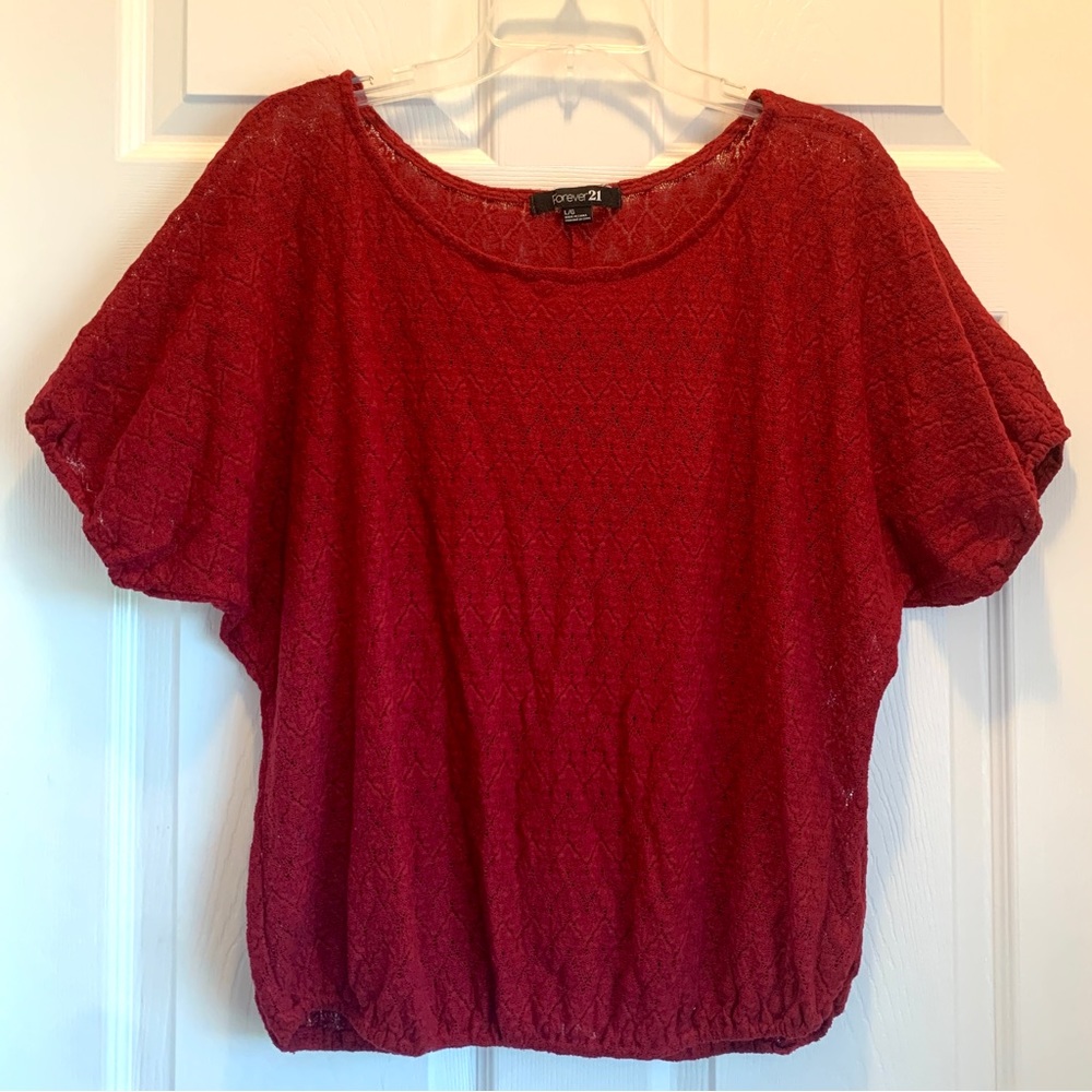 Forever 21 Red Short Sleeve Top